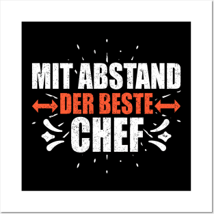 Mit Abstand Beste Chef Witziges Spruch Bleib Zuhause Posters and Art